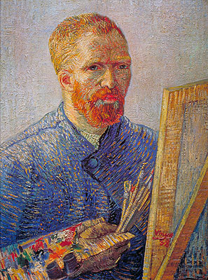 Self Portrait at the Easel, c.1887/88 | Vincent van Gogh | Gemälde Reproduktion