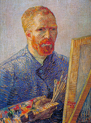 Selbstporträt am Malständer | Vincent van Gogh | Gemälde Reproduktion