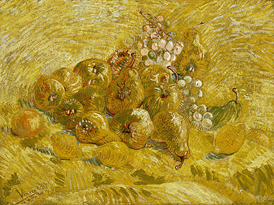 Quinces, Lemons, Pears and Grapes, 1887 | Vincent van Gogh | Gemälde Reproduktion