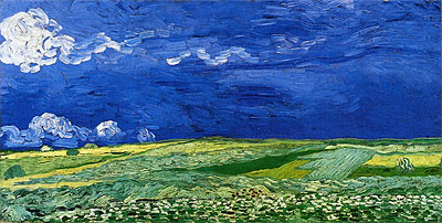 Weizenfelder unter Gewitterwolken, 1890 | Vincent van Gogh | Gemälde Reproduktion