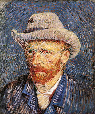 Self Portrait with Felt Hat, 1888 | Vincent van Gogh | Gemälde Reproduktion