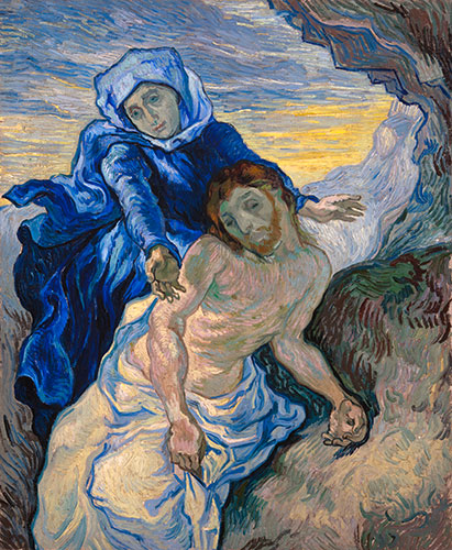 Pieta (after Delacroix), 1889 | Vincent van Gogh | Gemälde Reproduktion