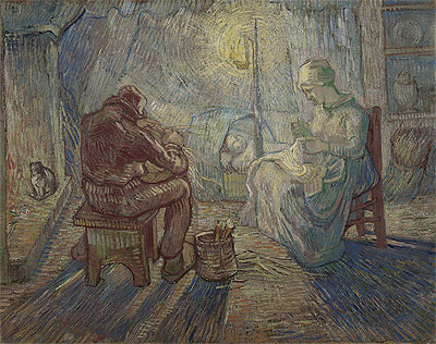 Night (after Millet), 1889 | Vincent van Gogh | Painting Reproduction