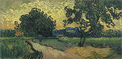 Landscape at Twilight, 1890 | Vincent van Gogh | Painting Reproduction