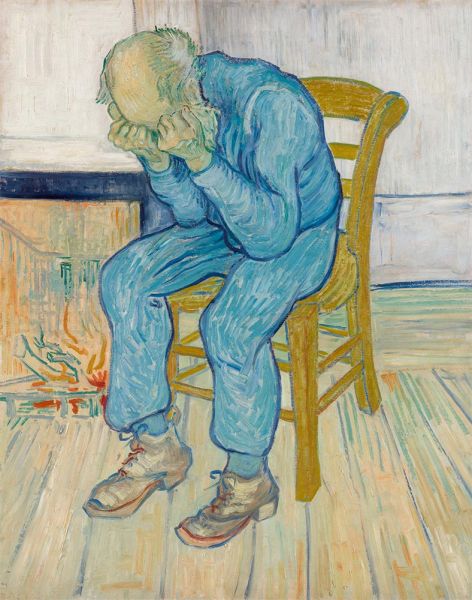 Alter Mann in Trauer (an der Schwelle der Ewigkeit) | Vincent van Gogh | Gemälde Reproduktion