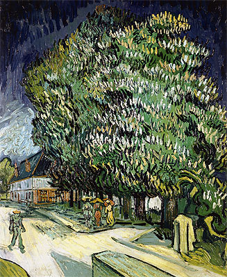 Kastanienbäume in Blüte, Auvers-sur-Oise | Vincent van Gogh | Gemälde Reproduktion