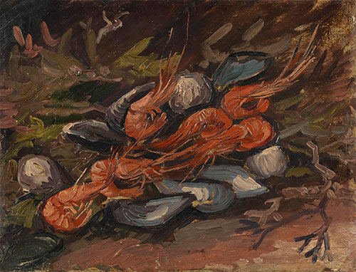 Garnelen und Muscheln | Vincent van Gogh | Gemälde Reproduktion