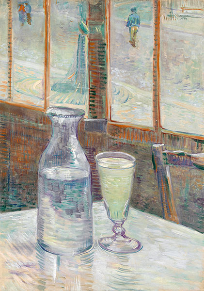 Café Tabelle mit Absinth, 1887 | Vincent van Gogh | Gemälde Reproduktion