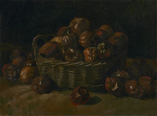 Korb mit Äpfeln, 1885 von Vincent van Gogh | Gemälde-Reproduktion