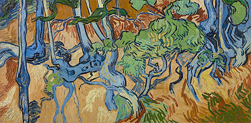 Baum-Wurzeln, 1890 | Vincent van Gogh | Gemälde Reproduktion