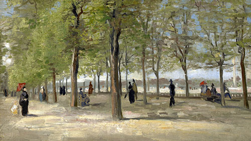 Terrasse im Jardin du Luxembourg | Vincent van Gogh | Gemälde Reproduktion