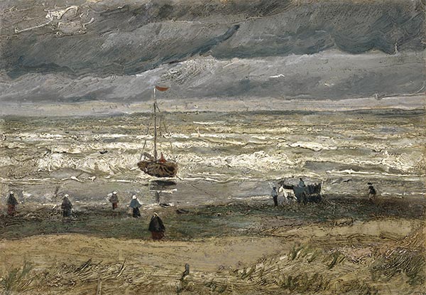Scheveningen Beach in Stormy Weather | Vincent van Gogh | Painting Reproduction