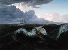 Aufstieg eines Gewitters auf See, 1804 von Washington Allston | Gemälde-Reproduktion