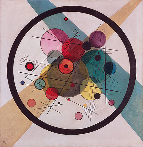 Circles in a Circle, 1923 | Kandinsky | Gemälde Reproduktion