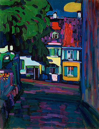 Murnau, Houses in the Obermarkt | Kandinsky | Painting Reproduction
