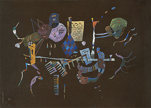 Around the Line, 1943 | Kandinsky | Painting Reproduction