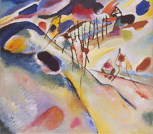 Landschaft, 1913 | Kandinsky | Gemälde Reproduktion