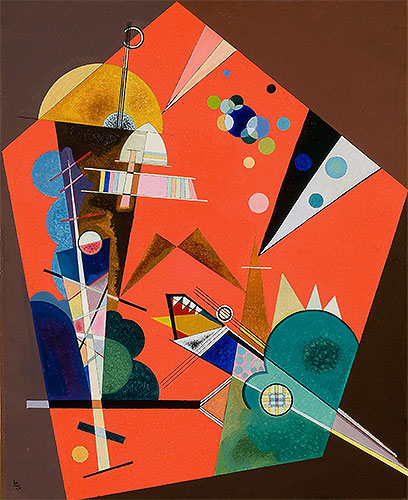 Spannung in Rot | Kandinsky | Gemälde Reproduktion