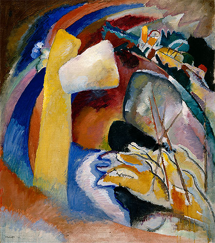 Studie für Gemälde mit weißer Form | Kandinsky | Gemälde Reproduktion