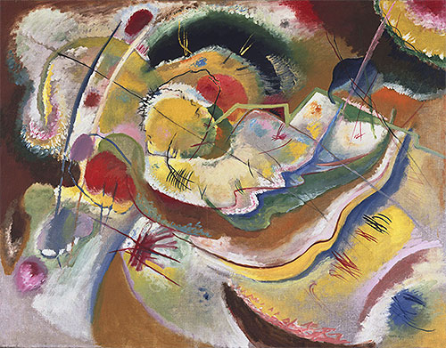 Little Painting with Yellow (Improvisation), 1914 by Kandinsky | Painting Reproduction
