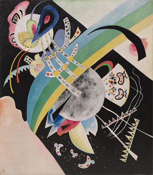 Kreise auf Schwarz, 1921 | Kandinsky | Gemälde Reproduktion
