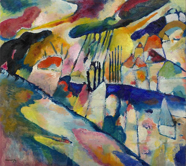 Landschaft mit Regen, 1913 | Kandinsky | Gemälde Reproduktion