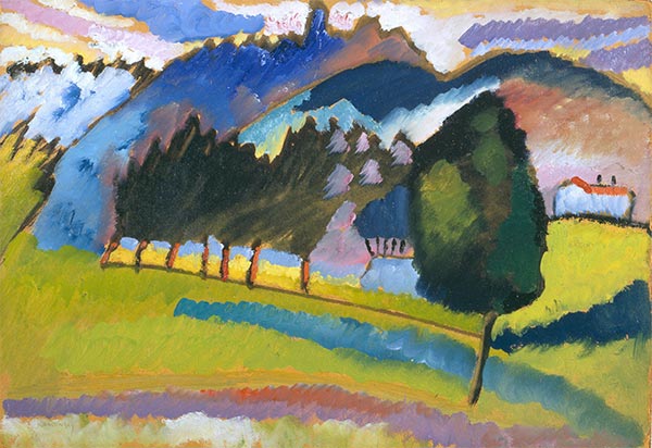 Landschaft mit welligen Hügeln, c.1910 | Kandinsky | Gemälde Reproduktion