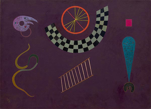Band mit Quadraten, 1944 | Kandinsky | Gemälde Reproduktion