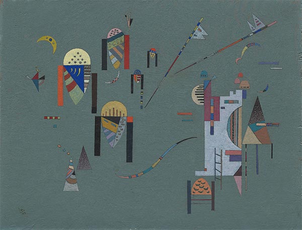 Vertical Accents, 1942 | Kandinsky | Painting Reproduction