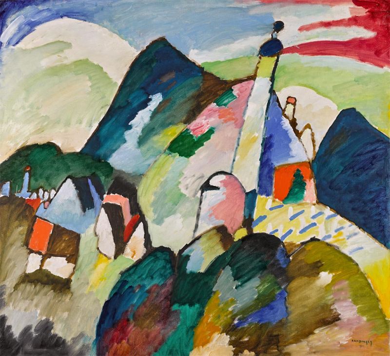 Murnau mit Kirche II | Kandinsky | Gemälde Reproduktion