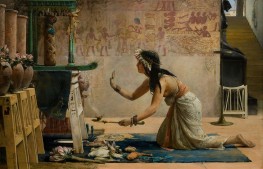 The Obsequies of an Egyptian Cat, 1886 by John Reinhard Weguelin | Painting Reproduction