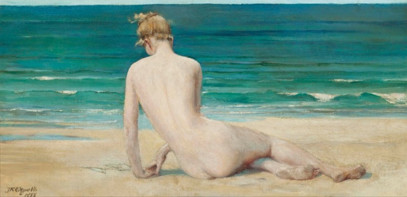 A Nude Seated on the Shore, 1888 | John Reinhard Weguelin