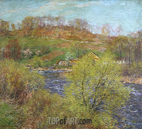 Blossoming Willows, c.1920 | Willard Metcalf | Painting Reproduction