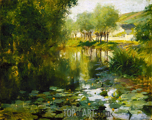 The Lily Pond, 1887 | Willard Metcalf | Painting Reproduction