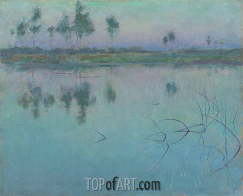Reflections, Grez-sur-Loing, 1886 | Willard Metcalf | Painting Reproduction