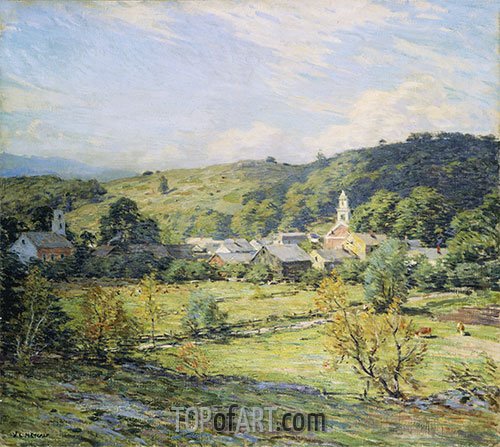 Septembermorgen, Plainfield, New Hampshire, n.d. von Willard Metcalf | Gemälde-Reproduktion