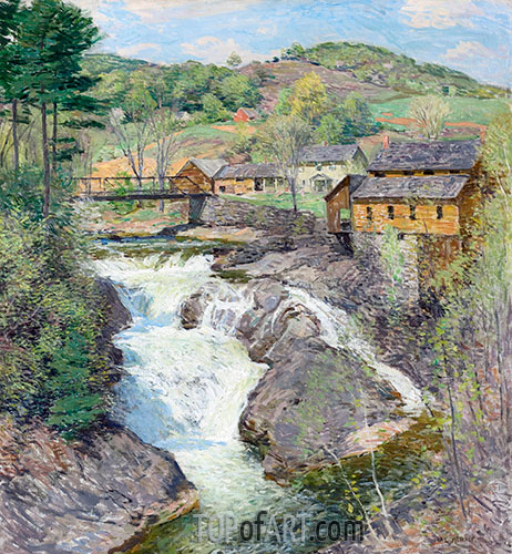 The Falls | Willard Metcalf | Painting Reproduction