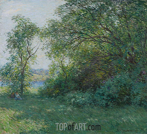 Laube, 1907 von Willard Metcalf | Gemälde-Reproduktion