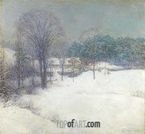 Der umhüllende Mantel, 1920 von Willard Metcalf | Gemälde-Reproduktion