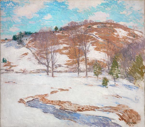 Schnee in den Vorgebirgen, c.1920/25 von Willard Metcalf | Gemälde-Reproduktion