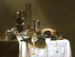Still Life with Nautilus Cup, 1641 by Claesz Heda | Painting Reproduction