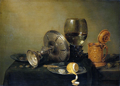 Still Life, 1634 by Claesz Heda | Painting Reproduction