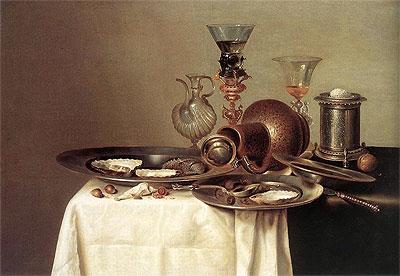 Still Life, 1637 by Claesz Heda | Painting Reproduction