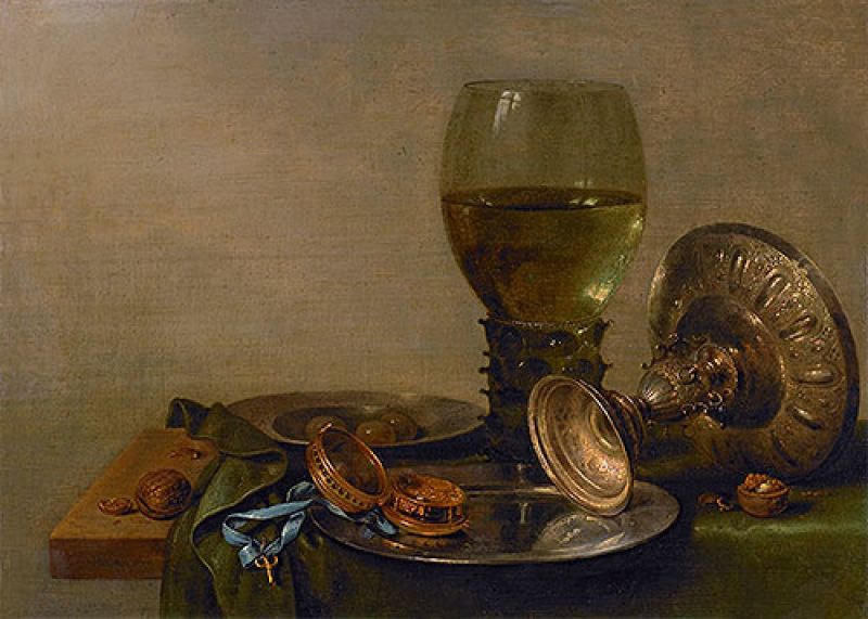 Still Life with Roemer and Silver Tazza, 1630 by Claesz Heda | Painting Reproduction
