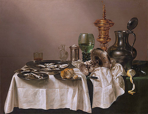 Still Life with gilt Goblet, 1635 by Claesz Heda | Painting Reproduction
