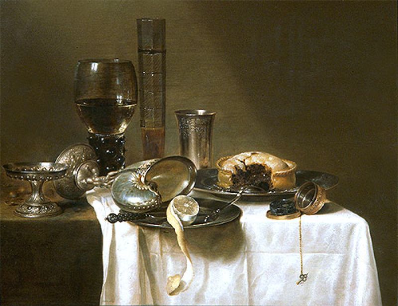 Still Life with Nautilus Cup, 1641 by Claesz Heda | Painting Reproduction