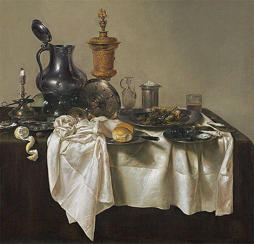 Banquet Piece with Mince Pie, 1635 | Claesz Heda | Gemälde Reproduktion