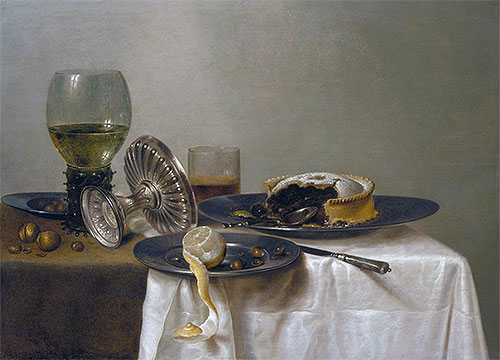 Still Life on a Table, 1638 | Claesz Heda | Gemälde Reproduktion