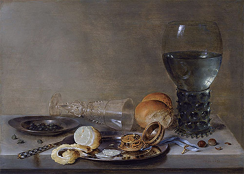 Still Life of a Roemer and a Facon de Venise, 1630 | Claesz Heda | Painting Reproduction
