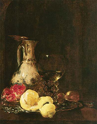 Still Life with Delft Jug, 1653 | Willem Kalf | Painting Reproduction